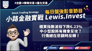 #小路金融實戰 櫃買指數隨時有機會反攻？
