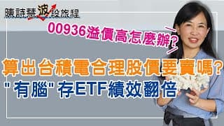 軋空台積電母湯呀 合理股價教你算！有腦存ETF 如何存出高績效？13年千萬退休金