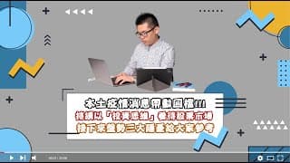 #小路投資日記 本土疫情帶動回檔!!!持續以「投資思維」看待股票市場