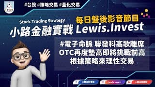 #小路金融實戰 #電子命脈 聯發科 高歌離席