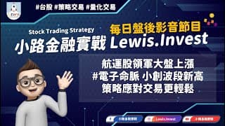 #小路金融實戰 #電子命脈 小創波段新高