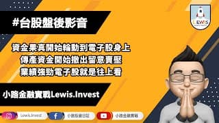 #小路投資日記 大盤資金輪動電子股 關注業績成長股