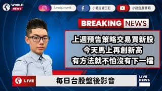 #小路投資日記 策略交易新股今天創新高