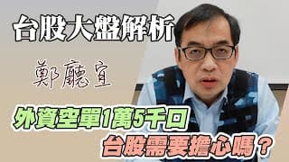 1121224【外資空單1萬5千口 台股需要擔心嗎❓】