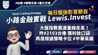 #小路金融實戰 昨天 #2103台橡 獲利放口袋 並卡位中華英雄