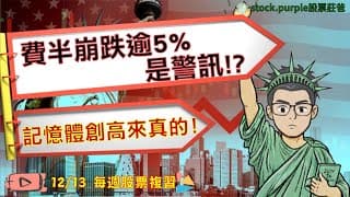 費半崩跌逾5%，是警訊? 記憶體創高來真的! 「20251213莊爸盤勢分析」