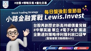 #小路金融實戰 廣達 華立 達策略停利標準獲利放口袋