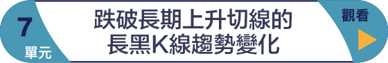 第7單元 跌破長期上升切線的長黑K線趨勢變化